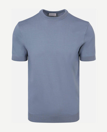 Knitted t-shirt wake steel blue