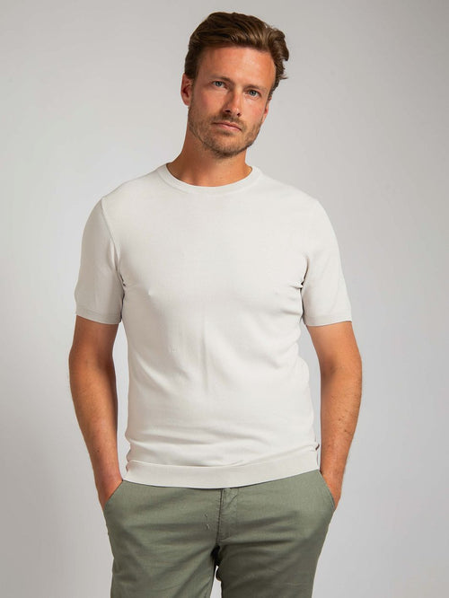 Suitable knitted t-shirt wap ecru