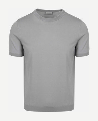 Suitable knitted t-shirt wap grijs