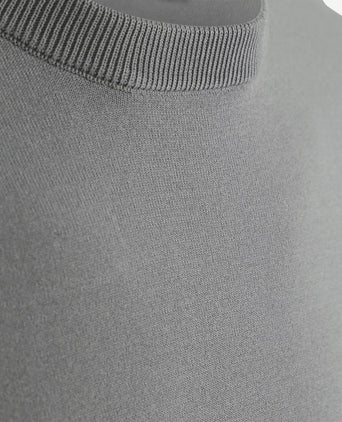 Suitable knitted t-shirt wap grijs