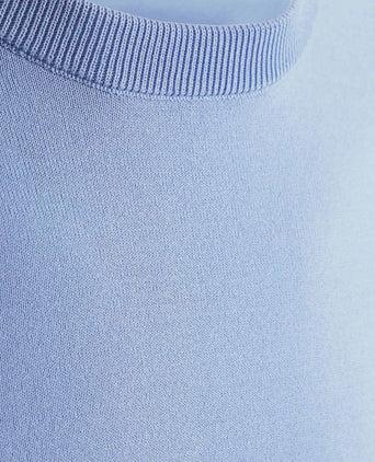 Knitted t-shirt wap lichtblauw