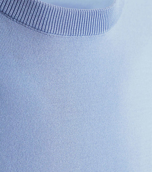 Knitted t-shirt wap lichtblauw