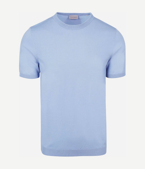 Suitable knitted t-shirt wap lichtblauw