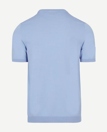 Knitted t-shirt wap lichtblauw