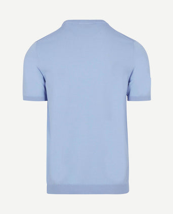 Knitted t-shirt wap lichtblauw
