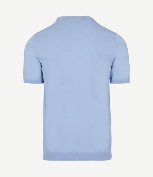 Knitted t-shirt wap lichtblauw