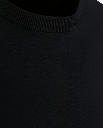 Knitted t-shirt wap donkerblauw