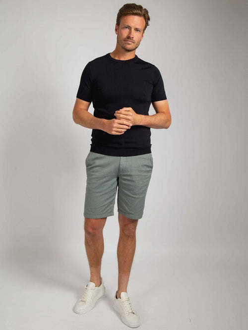 Suitable knitted t-shirt wap donkerblauw