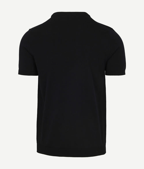 Suitable knitted t-shirt wap donkerblauw