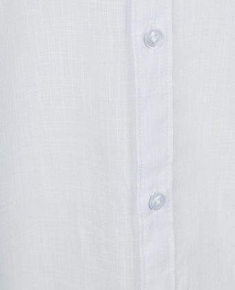 Suitable korte mouwen overhemd cotton slub lichtblauw | Slim-fit