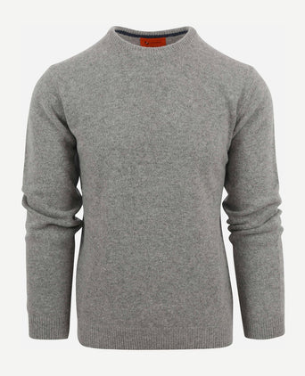 Suitable lamswol trui o-hals grijs | Regular-fit