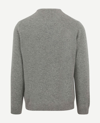 Suitable lamswol trui o-hals grijs | Regular-fit