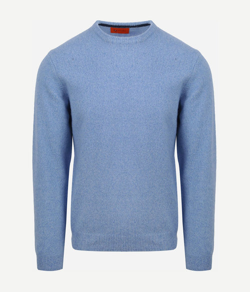 Suitable lamswol trui ronde hals lichtblauw | Regular-fit