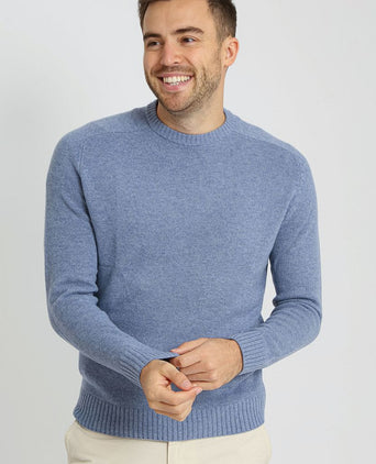 Suitable lamswol trui ronde hals lichtblauw | Regular-fit