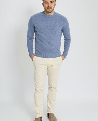 Suitable lamswol trui ronde hals lichtblauw | Regular-fit