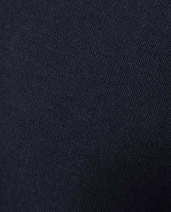 Lamswol trui ronde hals donkerblauw