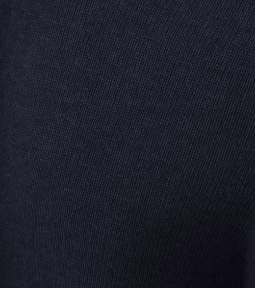 Lamswol trui ronde hals donkerblauw