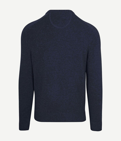 Suitable lamswol trui ronde hals donkerblauw | Regular-fit