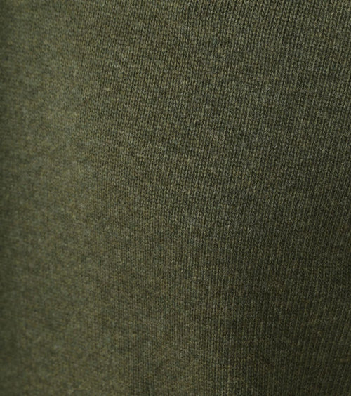 Suitable lamswol trui ronde hals olijfgroen | Regular-fit