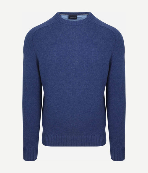 Suitable lamswol trui ronde hals royal blauw | Regular-fit