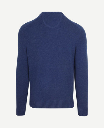 Lamswol trui ronde hals royal blauw