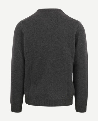 Suitable lamswol trui v-hals antraciet | Regular-fit