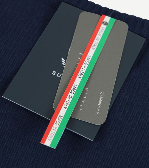 Suitable lamswol trui v-hals donkerblauw | Regular-fit