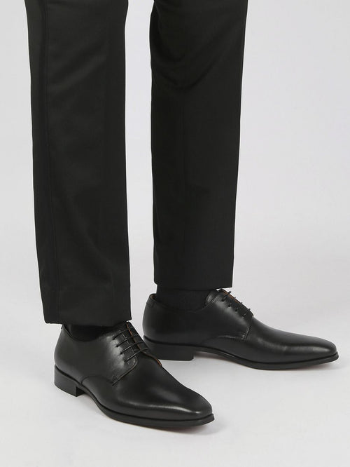 Suitable leren Derby herenschoen zwart