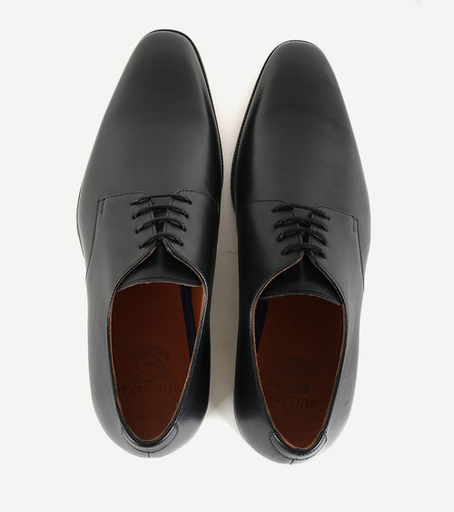 Suitable leren Derby herenschoen zwart