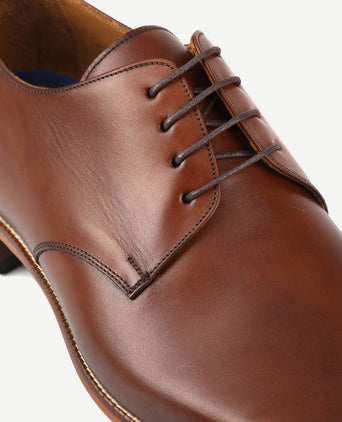 Suitable leren herenschoen donkercognac