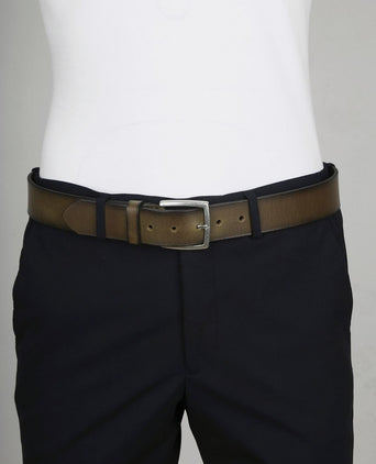 Suitable leren riem groen washed