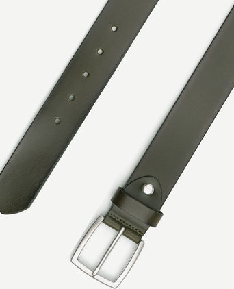 Suitable leren riem groen washed