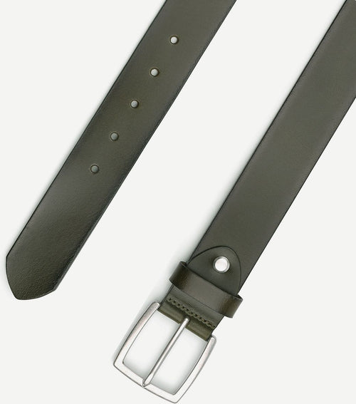 Suitable leren riem groen washed