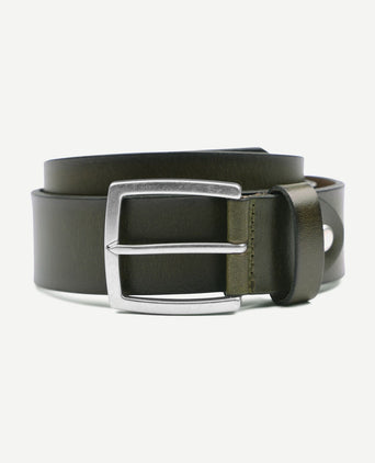 Leren riem groen washed