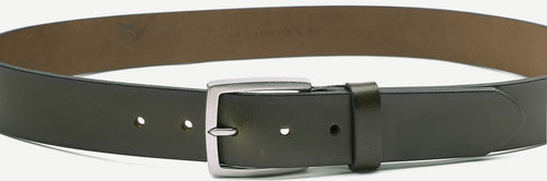 Suitable leren riem groen washed