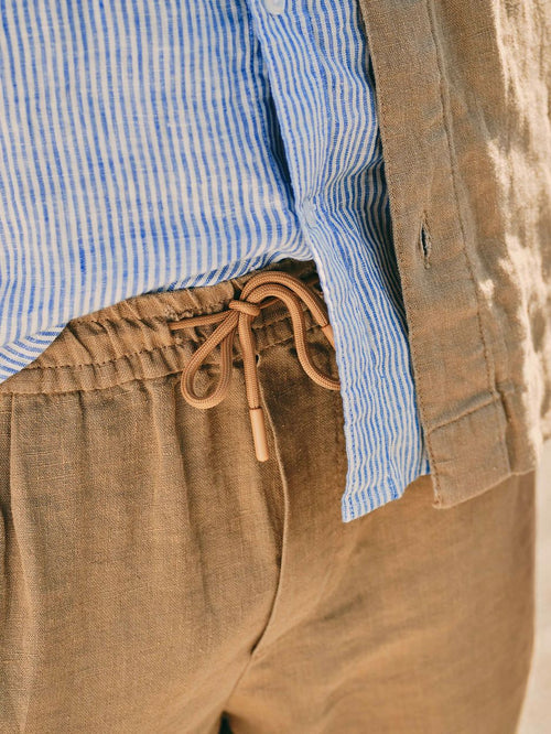 Suitable linnen beach chino beige | Regular-fit