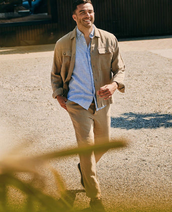 Suitable linnen beach chino beige | Regular-fit