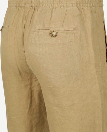 Suitable linnen beach shorts beige | Regular-fit