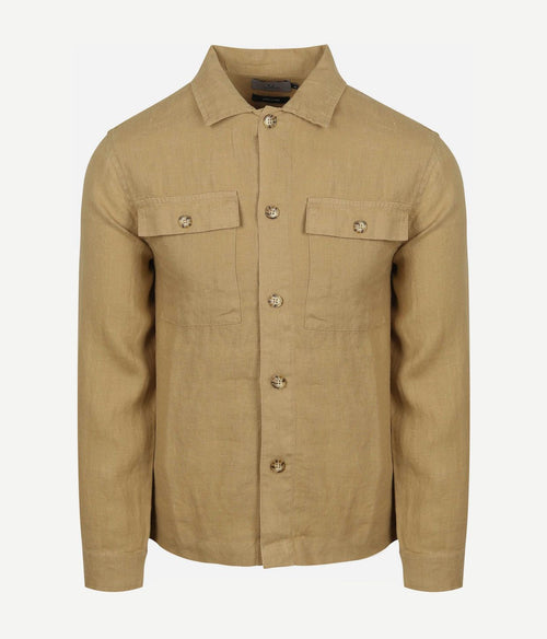 Suitable linnen overshirt beige | Regular-fit