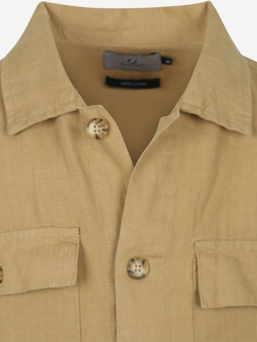 Suitable linnen overshirt beige | Regular-fit