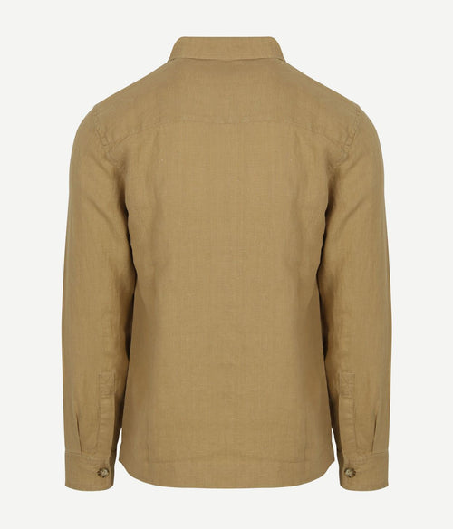 Suitable linnen overshirt beige | Regular-fit