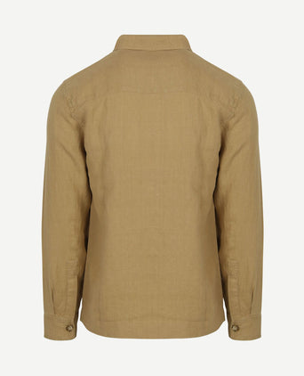 Linnen overshirt beige