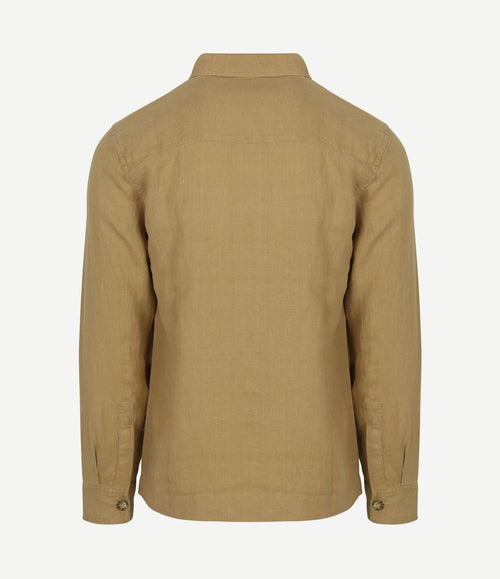 Linnen overshirt beige