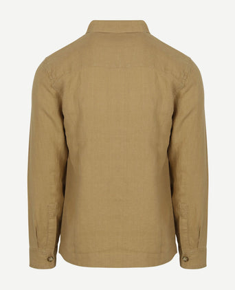 Linnen overshirt beige