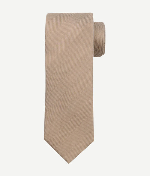 Suitable linnen zijde stropdas beige