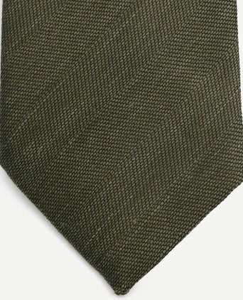 Suitable linnen zijde stropdas groen