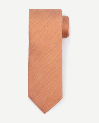 Linnen zijde stropdas oranje