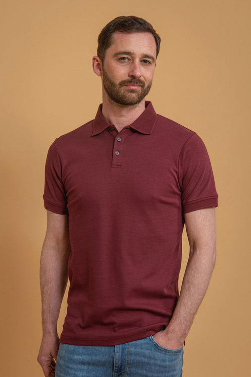 Suitable liquid polo bordeaux | Slim-fit