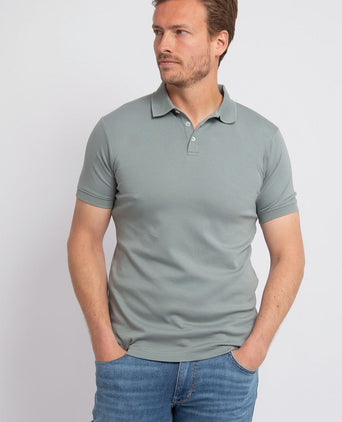 Suitable liquid poloshirt groen | Slim-fit