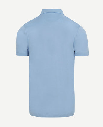 Suitable liquid poloshirt lichtblauw | Slim-fit